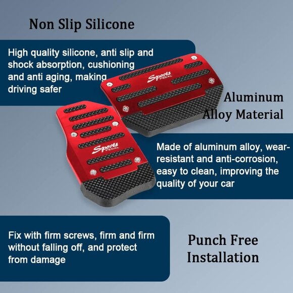 Non Slip Pedal Covers Red - Picture 7 of 10